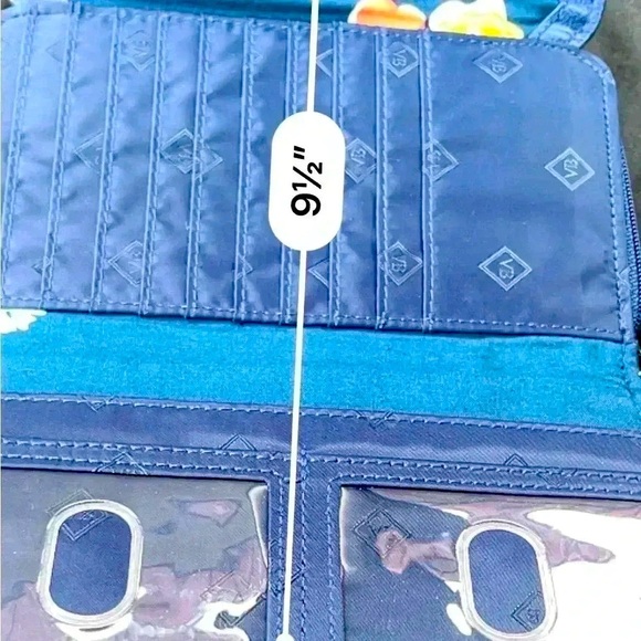 🆕 Vera Bradley Ultimate Wristlet in Signature Cotton Santiago Woven w/ Navy - Picture 10 of 13